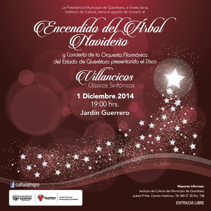 qromunicipio's tweet photo. Acompáñanos a encender el árbol de Navidad en Jardín Guerrero hoy a las 19:00 Hrs. http://t.co/NBKIfTmjv3