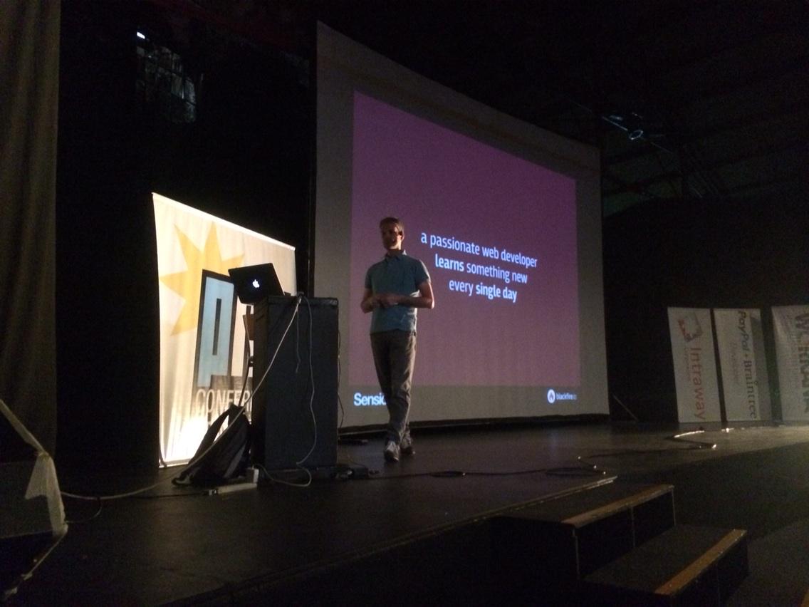 chmazur's tweet image. A passionate web developer learns something new every single day / @fabpot   #phpconfar #php