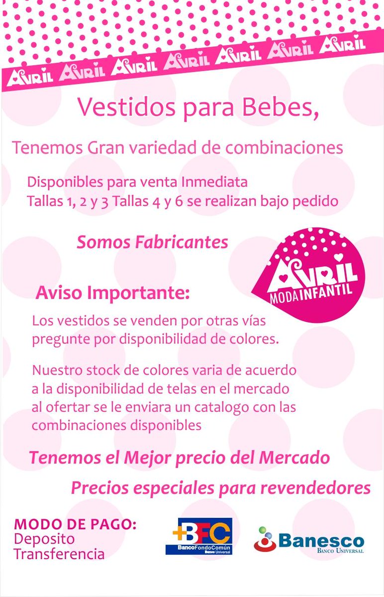 AvrilModa's tweet image. Seguimos Trabajando, pedidos por 0426-7432639 articulo.mercadolibre.com.ve/MLV-430919243-…