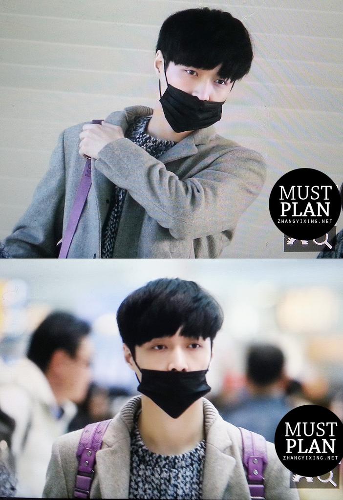 EXOLMAKASSAR_'s tweet photo. 141202 Lay @ Incheon Airport (cr: MUST PLAN) http://t.co/Di5EUCWPBO
