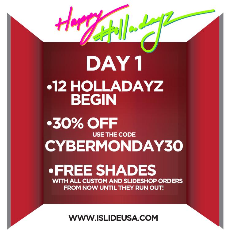ISlideUSA's tweet image. #CyberMonday.. #HOLLADAYZ Day 1.. 30% off.. What a day #CustomizeNow ISlideUSA.com