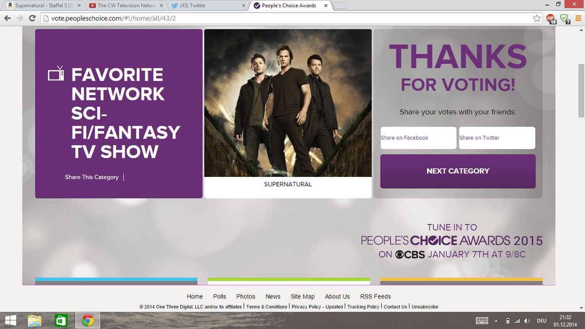 JenFyles's tweet photo. Fav Actor
http://t.co/9IbW8RehrG
Fav Show
http://t.co/Dzc9Td6LG7
Fav Duo
http://t.co/KOdZjapYRn
#VoteForSPN http://t.co/l1dMurAbcm
