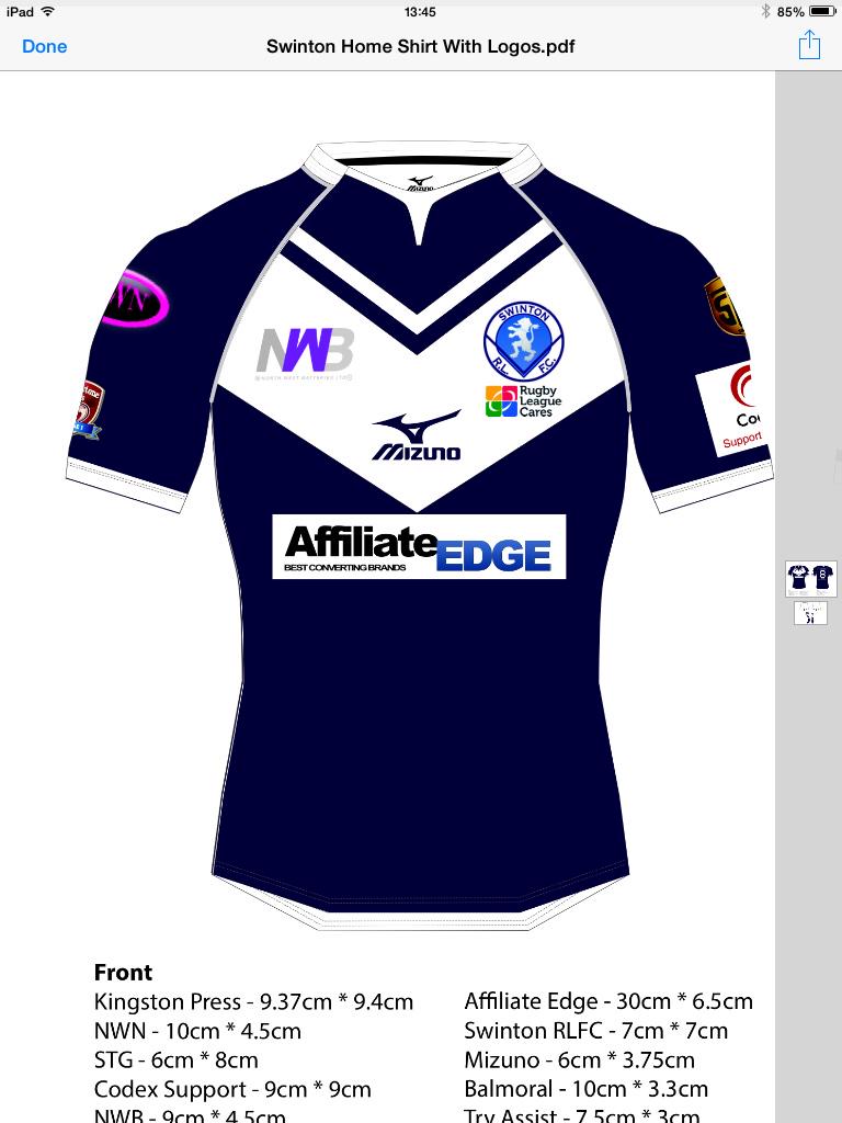Swinton_Lions's tweet photo. The club show the new @MizunoRugby kit to the room &amp; thank all sponsors. http://t.co/owFh9gxUZ9
