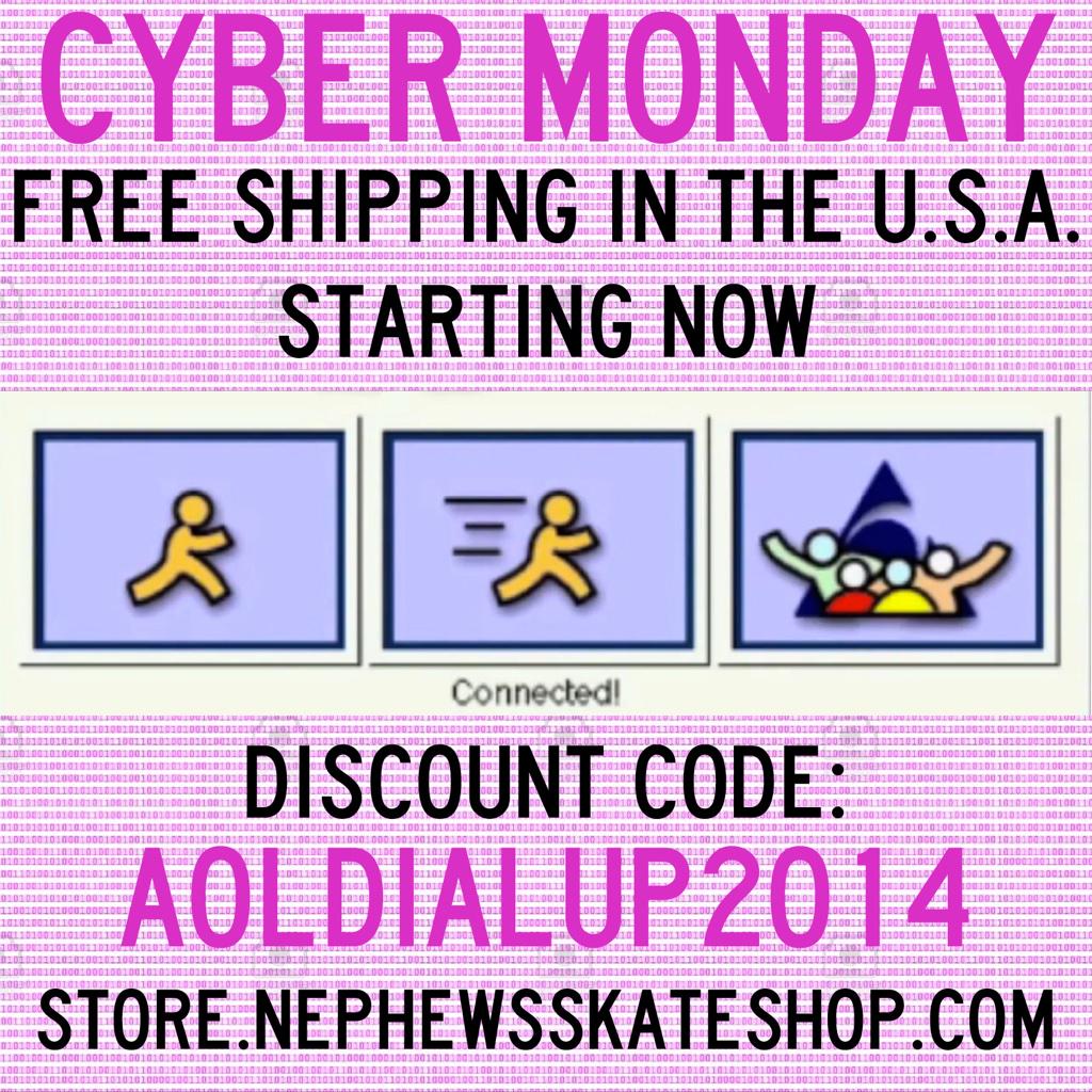NephewsSkate's tweet photo. #CyberMonday #discoutcode #nofilter http://t.co/8mIgaGrk9K