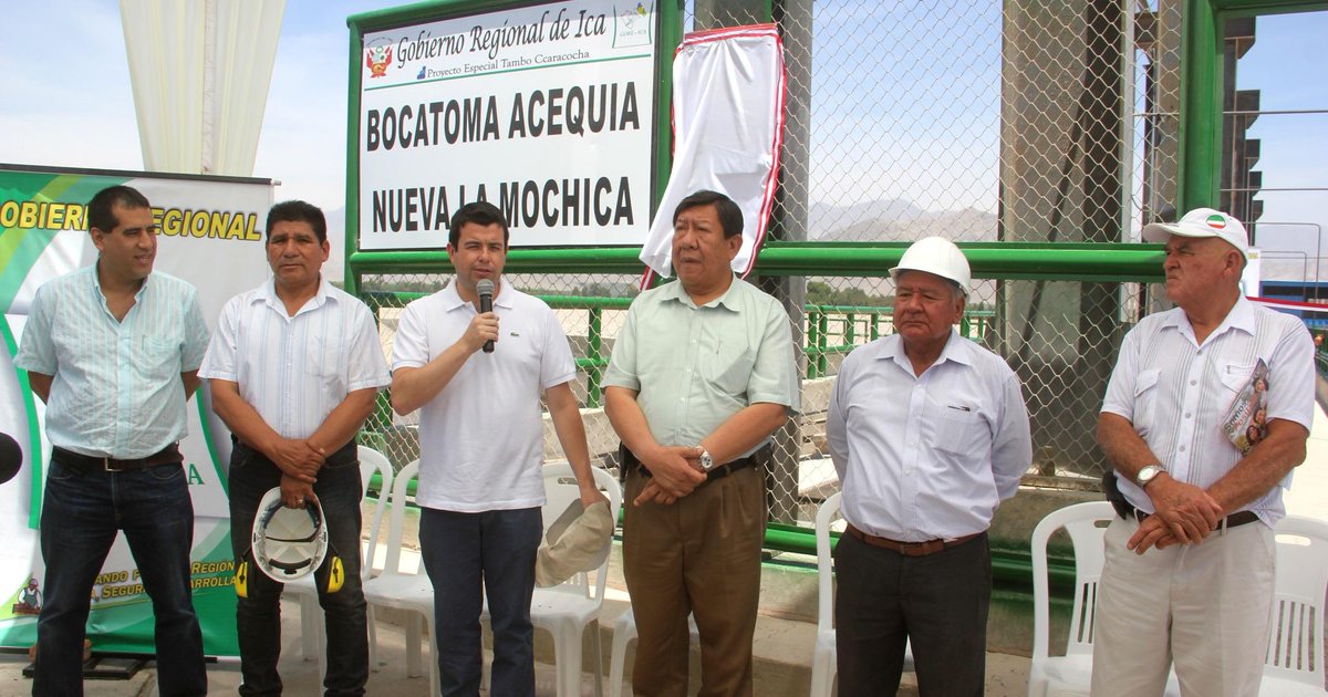 GoreIca's tweet photo. Presidente Regional inauguró Sistema de Riego Acequia Nueva - La Mochica http://t.co/CU32qFoQpX http://t.co/gCsvM0dZB9