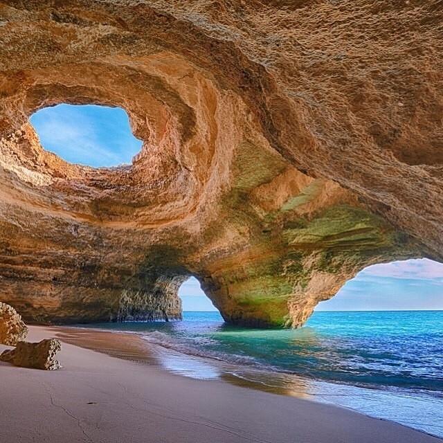 earthposts's tweet image. Benagil Sea Caves, Algarve, Portugal. Must travel by sea to get to this destination.