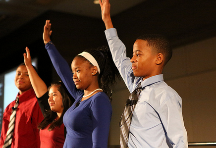 ELeducation's tweet photo. Blown away by #ELNC13 student keynote: "Our call to action was to have a day with no violence." @ExpedLearning http://t.co/oktgt4NuuU