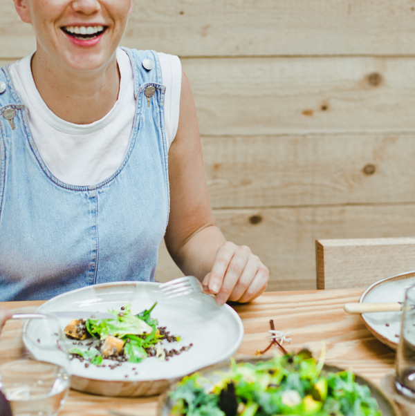 Mairi MacKinnon (pictured, friends with salad) has given up the coconut raspberry loaf recipe. bit.ly/cocoloafSH