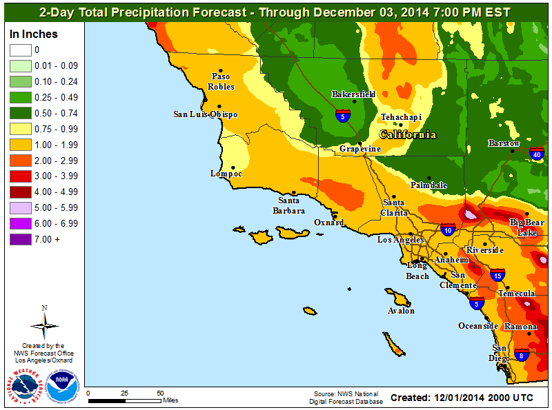 NWS Los Angeles on Twitter "Flash flood watch for the recent burn