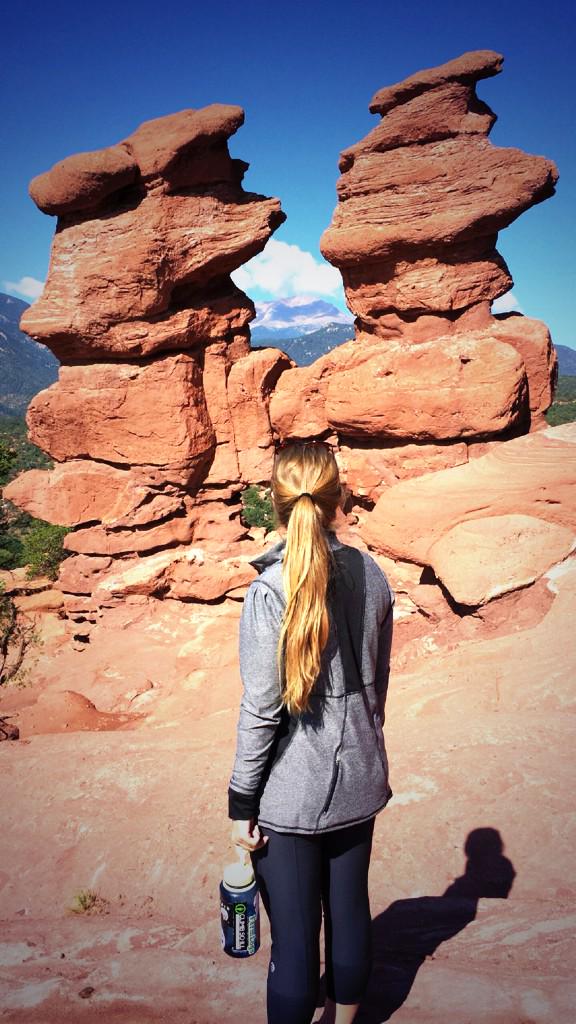 OuiWoman's tweet photo. @Adventurecom Oops! Hope the Siamese Twins didnt mind the photobomb while taking a peek at Pike's Peak #RedAdventure http://t.co/CBW9dY84gG