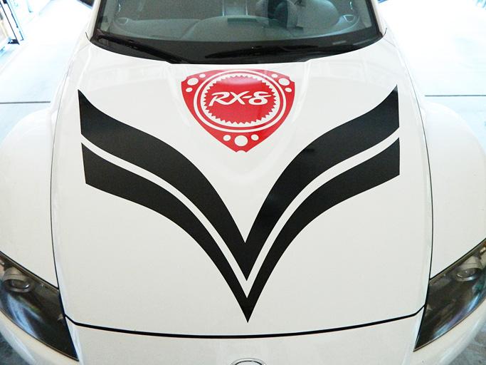 AutoConsAZ's tweet image. Looking for feedback on the new vinyl decals on a Mazda RX-8