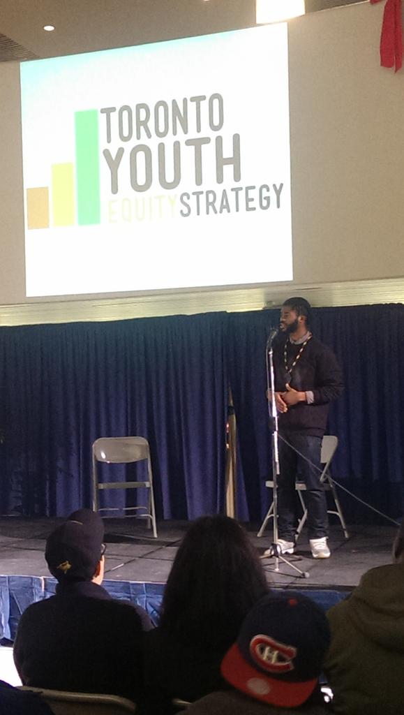 TorontoTYES's tweet photo. Inspiring performance by @RandellAdjei at the Town Hall Event #TorontoTYES http://t.co/3fsCvJLfwU