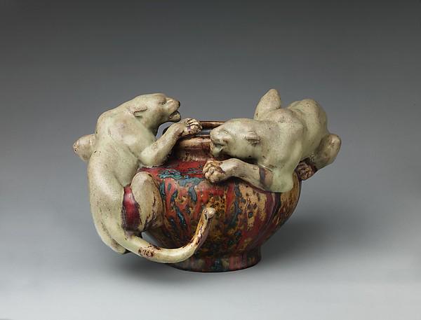 metmuseum's tweet image. Ceramics made by French potters in the years around 1900 pushed the boundaries of the medium. met.org/1w9zB5c