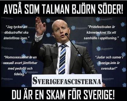 JohanGJohansson's tweet photo. En bild säger mer än tusen rasistiska dumheter...
#svpol #InteMinTalman http://t.co/H2EAMdOLGP