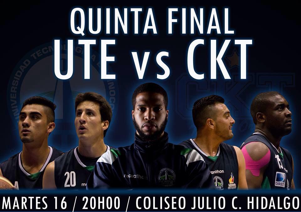 BaloncestoUTE's tweet photo. Esta noche acompáñanos al quinto encuentro de finales de la @LigaBaloncesto #fuerzaute http://t.co/DGZm3NZsAr