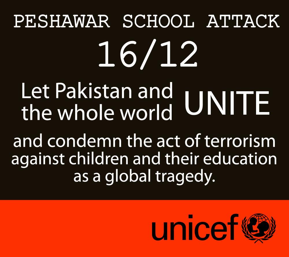 Attacking children and their education is a disregard of the most fundamental principles of humanity. #PeshawarAttack