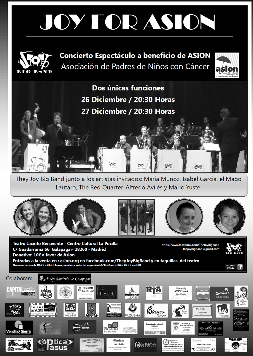 joybigband's tweet photo. buenas, quedan todavia 450 entradas para los espectaculos beneficos JOYFORASION ANIMATE!!!!
https://t.co/TNo1osfQr1 http://t.co/2pIGF6Mrz5