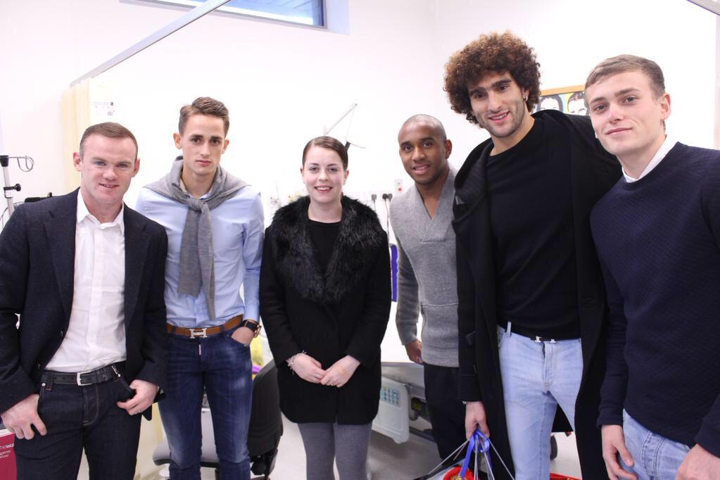 JanuzajStuff's tweet photo. Adnan Januzaj at @TheChristieNHS yesterday alongside Wayne Rooney, Marouane Fellaini, Anderson, and James Wilson. http://t.co/xitO07Etgs