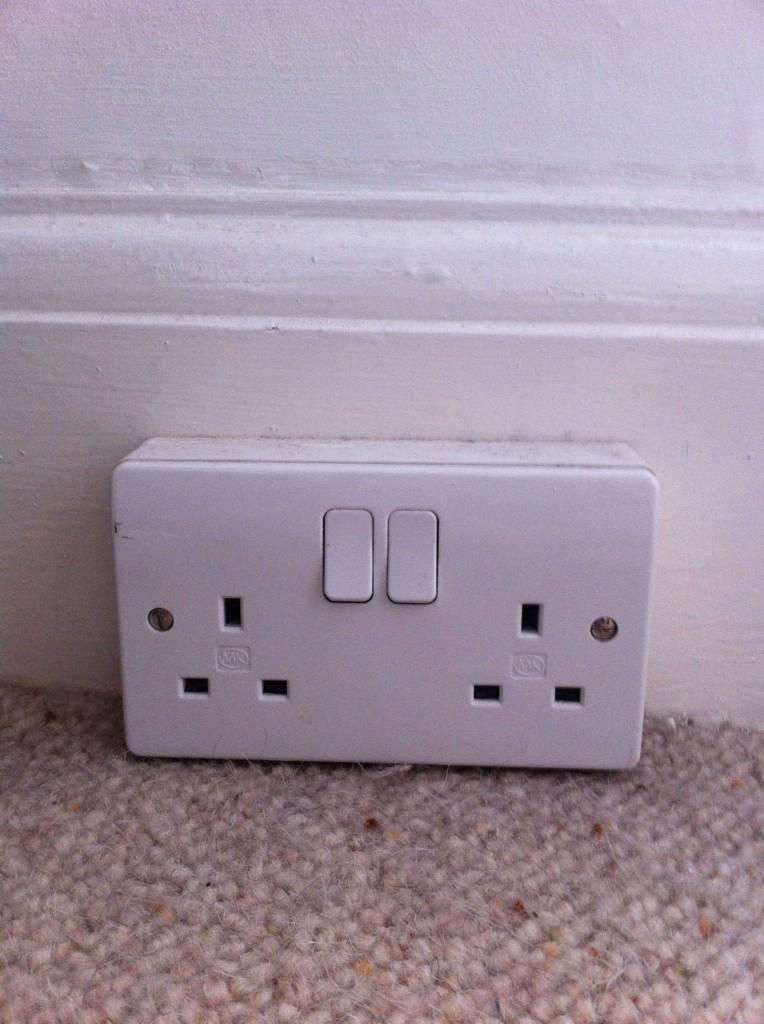 Why did the last electrician here install all the sockets like this? <a href="/TrustMarkUK/">TrustMark</a> <a href="/officialNICEIC/">NICEIC</a> #RoughTrade