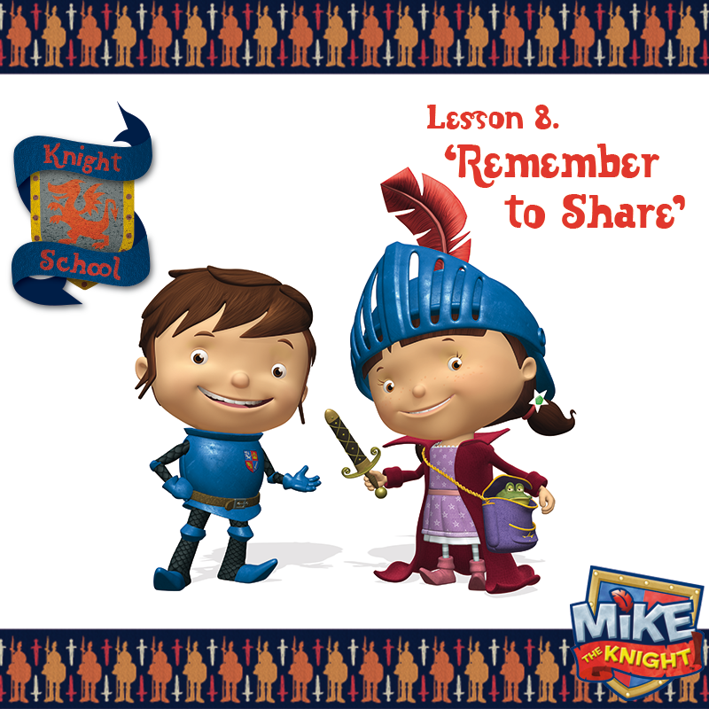 MiketheKnightUK's tweet photo. 'Remember to Share' is Knight School lesson 8 and is the final one of this series. Has your little hero taken part? http://t.co/HlPyiNKLdp