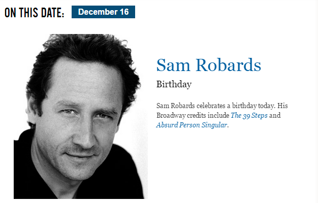 Happy Birthday to Sam Robards who starred in 