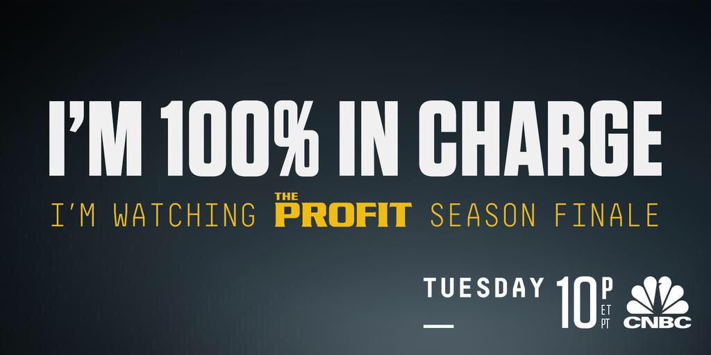 TheProfitCNBC's tweet image. RETWEET if you're watching #TheProfit Season Finale tonight at 10p ET/PT!