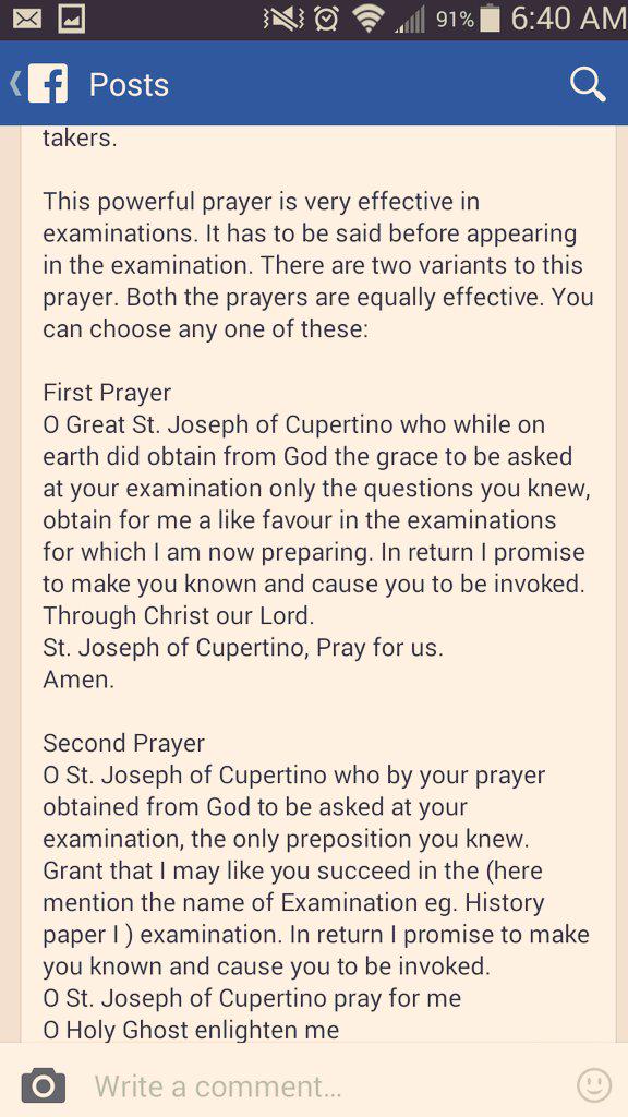 twingoza's tweet photo. St. Joseph of Cupertino, patron saint of test takers, pray for us. http://t.co/XIXWc69QxR