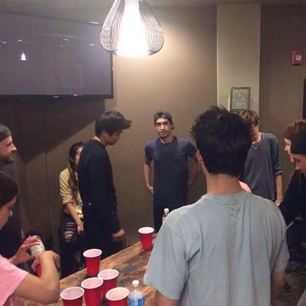 Some of the cast of the #ScorchTrials at a party last night!