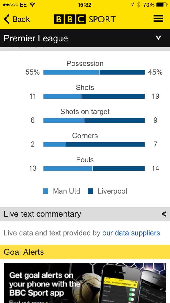 Rickshaw2014's tweet photo. Says it all really, you can't challenge with makeshift strike force #LFC #YNWA well played De Gea http://t.co/PIcg2XsgJR