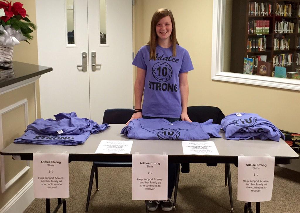 hardinsburgbc's tweet photo. #AdaleeStrong shirts for sale today at HBC! $10. All proceeds go towards Adalee's recovery. #TaulStrong http://t.co/LIbJSqXEZj