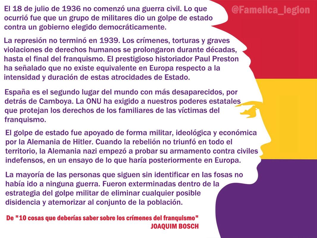 Famelica_legion's tweet image. «Las diez cosas que deberías saber sobre los crímenes del franquismo», Joaquim Bosch publico.es/politica/47573…
