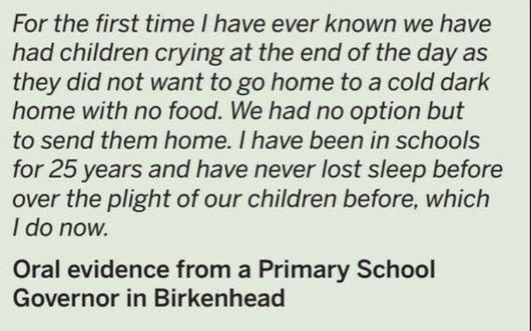 chunkymark's tweet photo. > @wendybeechward  ‘Children crying at end of day because don’t want to go home…‘ This should make us ALL lose sleep. http://t.co/Be2qYO8Ez4
