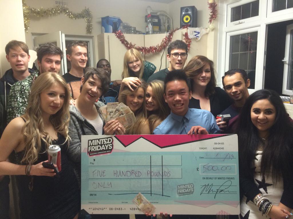 Mintedkingston's tweet photo. Jonathan Patt receiving his £500 #mintedfridays http://t.co/OLgu0sf56X