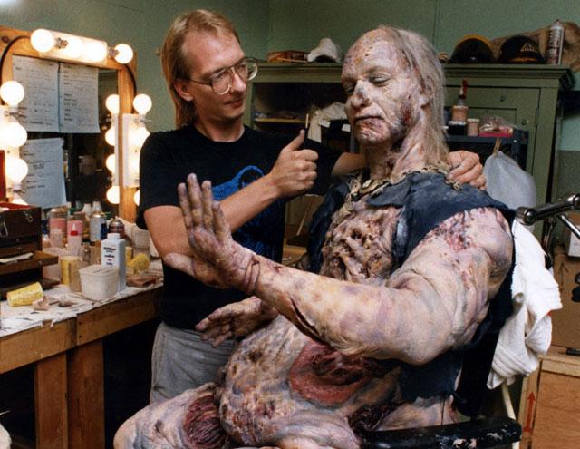 Happy Birthday to actor and "fake shemp" Ted Raimi, Seen here getting made up for EVIL DEAD 2(1987) 