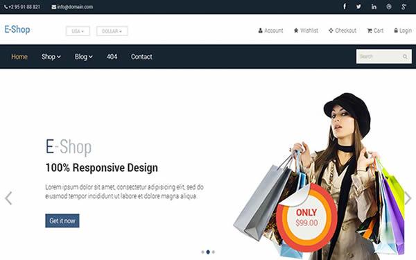 E-Shop Free Bootstrap Responsive HTML5 Template
bit.ly/1zQBAeq