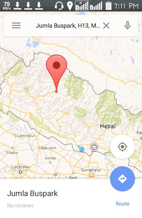 kshitizmishra's tweet image. Oh shit @googlemaps  #GoogleFailed to show route from my location to Jumla.