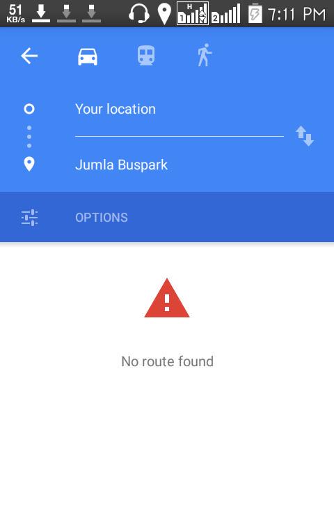 kshitizmishra's tweet image. Oh shit @googlemaps  #GoogleFailed to show route from my location to Jumla.