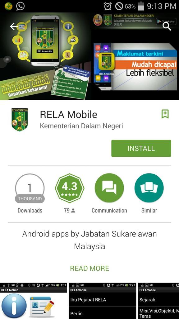 akma_ema91's tweet photo. SALAM Warga RELA..jom rmi2 install aplikasi br RELA..smua anggota RELA diminta utk sama2 install..SETIA BERBAKTI.. http://t.co/Cqq3OXNIrc"