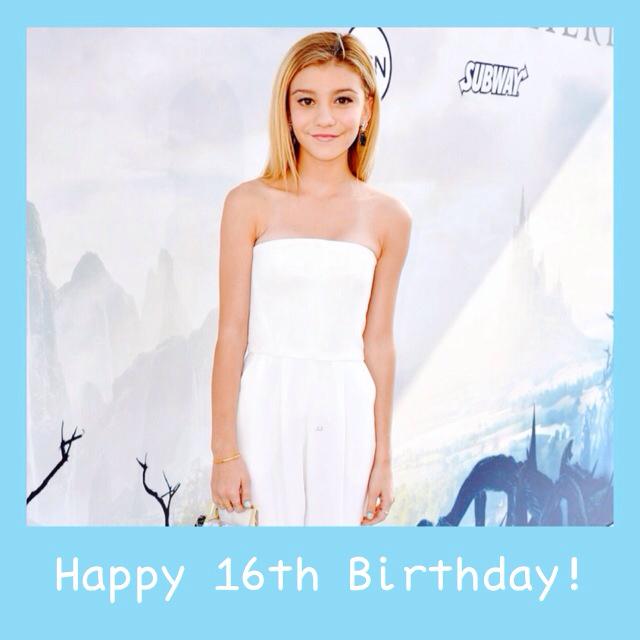 Even tho its not her REAL birthday and she celebrated it last night, Happy 16th Birthday to G Hannelius!   