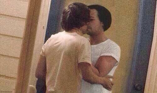 Someone took a pic of me and my baby kissing