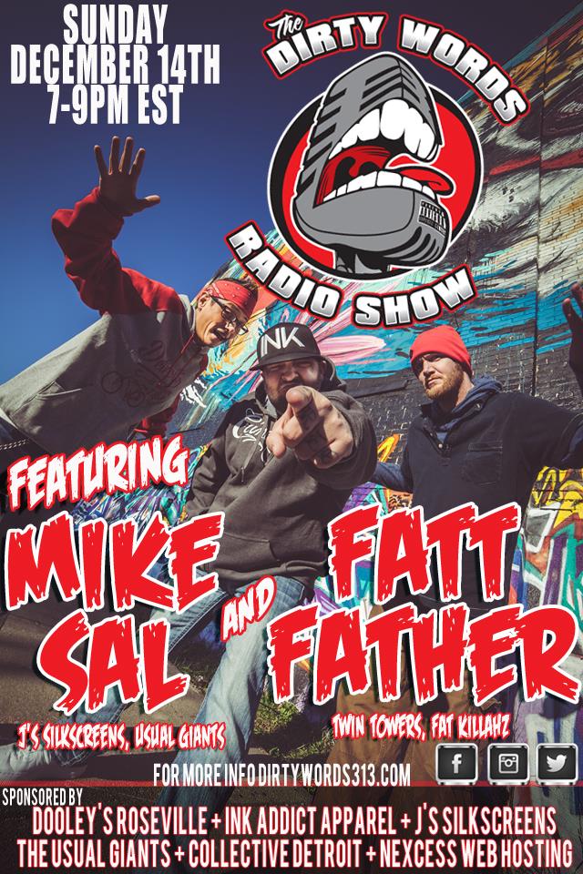 DirtyWords313's tweet photo. @FattFather &amp; Mike Sal on @DirtyWords313 tonight. 7p-9p @DirtyWhiteDJ @MattyZ00 @RawRadioX #fatkillahz #twintowers http://t.co/1QPc2tSKaQ