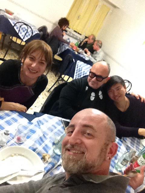carlocremona's tweet photo. @mariabolignano dopo una ennesima #abbuffata dopo #OFF2014 con @vladiluxuria http://t.co/CGYNAEn5Ks