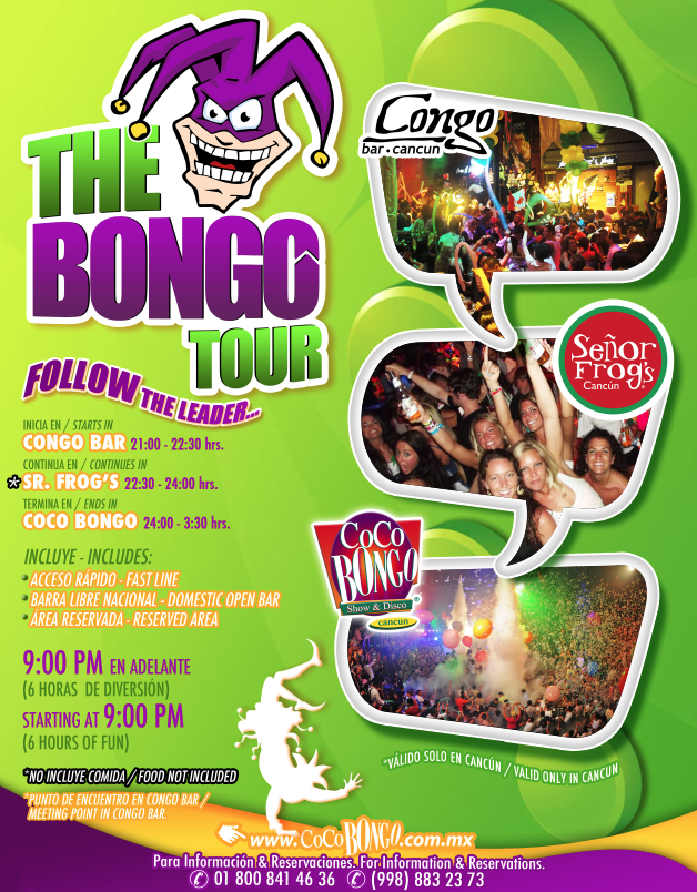 TheBongoTour's tweet photo. ¡Recorre los tres mejores centros nocturnos de Cancún en una sola noche! #ISurvivedTheBongoTour http://t.co/I066jEv2C5