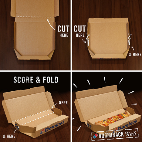 1000lifehacks's tweet photo. Turn a full pizza box into a half pizza box #domihack http://t.co/tqpMzluzTA