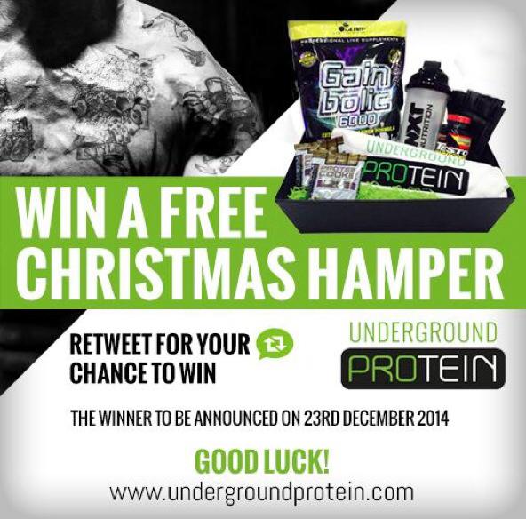 UndergroundPro_'s tweet photo. @UndergroundPro_: COMPETITION TIME!!
Win a FREE Xmas Hamper. To enter simply RT #JoinTheRegime #Xmas #Supps #Win http://t.co/7TRSrg1aoi