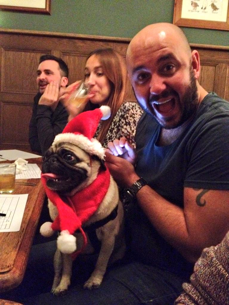 nigel_nunn's tweet image. @HareandBillet Taking Care Of Beer Council Christmas Pug Business...