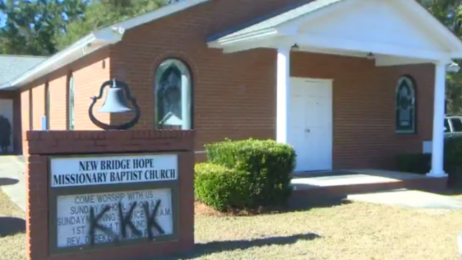 TheRoot's tweet photo. 3 black churches in Florida were vandalized with KKK graffiti  http://t.co/BhbYhpzODw http://t.co/HaCIy9RRLf