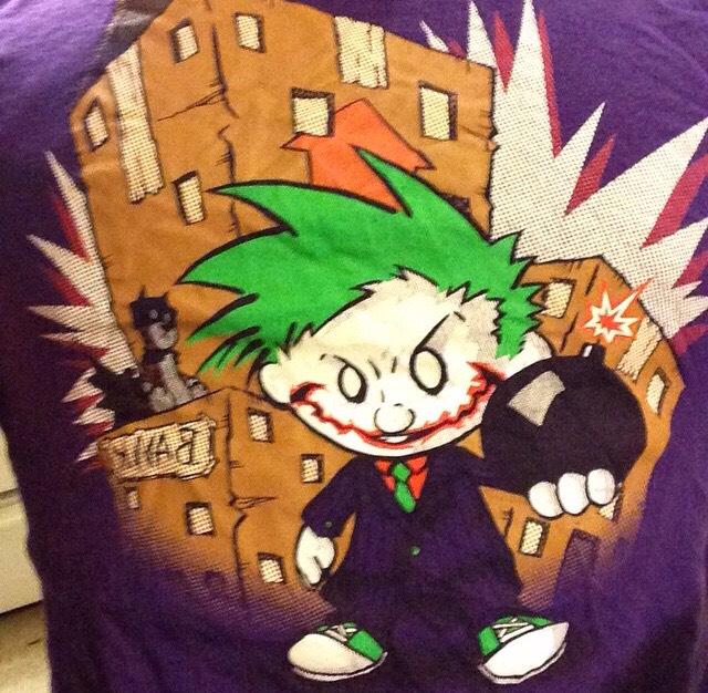 Calvin the Joker! And Hobbes as Batman!