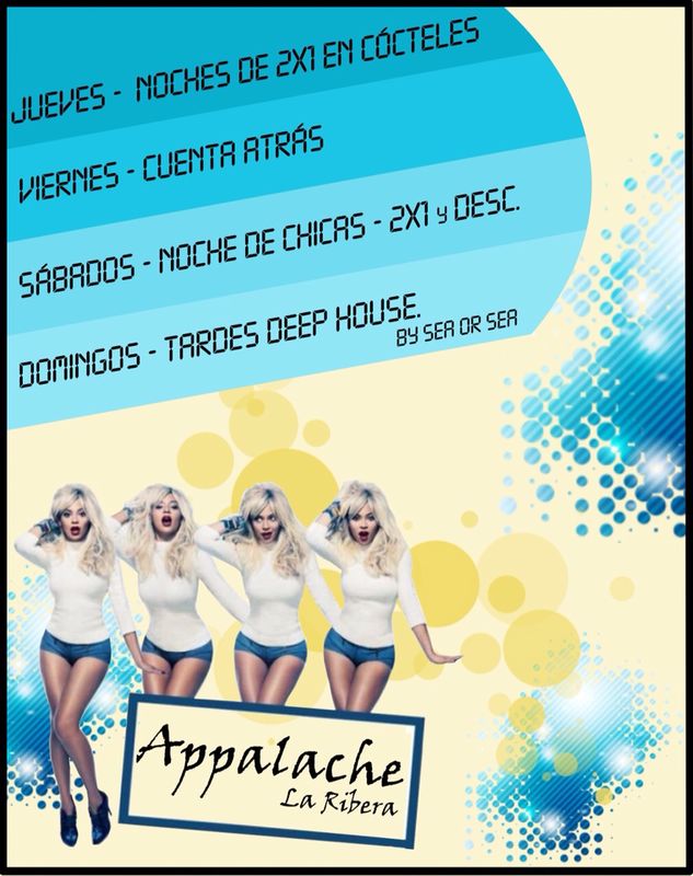 APPALACHE_BAR's tweet photo. Atención al cartelazo que tenemos preparado. ¡Para todos los gustos! Y recuerda que en nochevieja se va a liar mucho! http://t.co/Dn8piFthjE