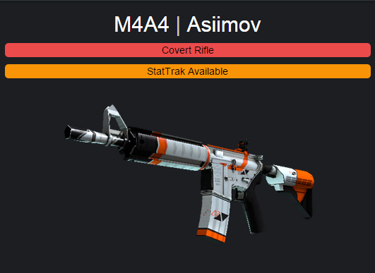 MLG's tweet photo. Win this CS: GO M4A4 Asiimov weapon skin by RTing &amp; watching http://t.co/nzeJOMxRri to be entered! #MLGCSGO @cevo http://t.co/djbwZIWsrV